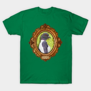 Yellow Pigeon Lady in Vintage Frame T-Shirt